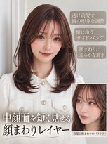 エレラビューティー(ELERA beauty) 中顔面を短く見せる顔まわりレイヤー/ハッシュカット