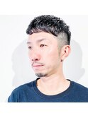 くせ毛風パーマソフトツーブロック 