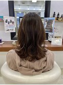 ゆるふわ外ハネミディ☆ショコラベージュ