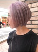 ラベンダーアッシュ×ショートほ