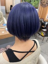 ユッカ エルア 武庫之荘南口(YUCCA elua)&nbsp;【elua 長田】大人かわいいマッシュショートボブ☆ブルー