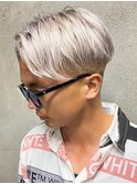 ba646ニュアンスカラー刈り上げツーブロック束感センターパート