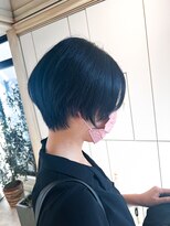 アソビ 表参道(ASOBI) 前下がりショート 青髪