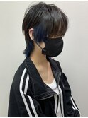《畑中結衣》中性ウルフ/ウルフカット/インナーカラー
