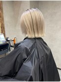 バレイヤージュショコラアッシュハイライトグレージュカラー