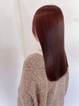 ヘアメイク ミチ 富田店(HAIRMAKE MICHI) 【MICHI 富田店　古作蓮】縮毛矯正ストレート　ピンクブラウン