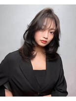 ザシェノンアオヤマ(THE CHAINON AOYAMA)&nbsp;ワンカールレイヤー_ダークグレージュ_韓国レイヤー