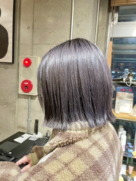 オーガニック ライフ 若葉 鶴ヶ島(organic+life) 大人美人外ハネボブショコラアッシュ前髪小顔カットモテ髪