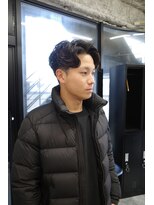 スレイ 西宮(SLAY)&nbsp;波巻きハイライトアップバングツーブロックマッシュ