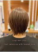 20代30代40代髪質改善くびれレイヤー×ラベンダーブラウン透明感