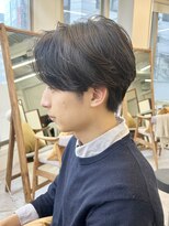 ファルベ(Farbe) ニュアンスパーマ/センターパート/ベリーショート/アッシュ