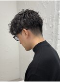 〇メンズフェード刈り上げセンターパートツイストスパイラル