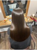 髪質改善酸性ストレート/黒髪/ネビージュ/小顔/ワンレン