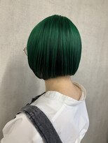 トリコ(ToricO)&nbsp;アンブレラカラー×ボブ×アクリルグリーン　アプリコット