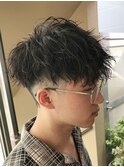大宮波巻きスパイラルパーマツイストパーマメンズマッシュウルフ