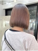 下北沢タッセルボブデザインカラー切りっぱなしボブミディアム◆