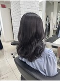 チャコールグレイイルミナカラートーンダウン暗髪髪質改善