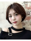 (岩田莉奈)地毛風縮毛矯正美髪髪質改善ショートボブ　新宿