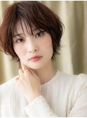 大人美人ひし形小顔丸みショートウルフカット310W川口30代40代