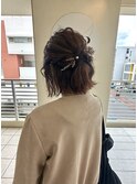 ボブ/ハーフアップ/ヘアアレンジ