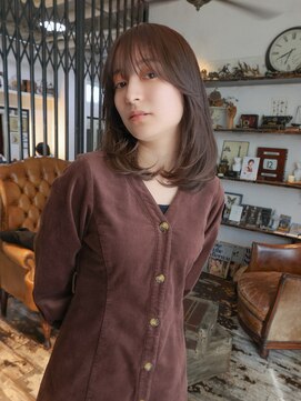 アンドスタイル(&style) 【TSUJI】ブラウン レイヤー 前髪 ベージュ トリートメント