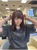 イメチェン/ピンクベージュ/前髪/東戸塚