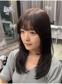 レイヤーカット×チョコブラウン