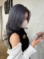 アース コアフュールボーテ 諏訪店(EARTH coiffure beaute) ブルーグレー_ラベンダー_ケアブリーチ
