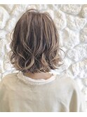 デジタルパーマボブ#アッシュベージュ#大人かわいい20代30代40代