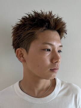 グラッシー(GLASSY) スパイキーベリーショート/ブラウンカラー/スパイキーピンパーマ