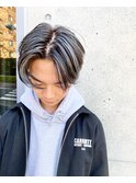 【嶋津】men'sでも似合うハイライトカラー(ブルーアッシュ)