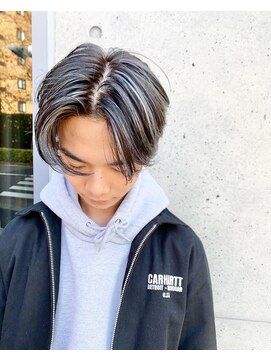 ノラ シブヤ(NORA) 【嶋津】men'sでも似合うハイライトカラー(ブルーアッシュ)