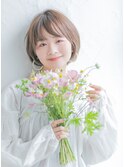やわらかベージュ☆ショートボブ20代30代40代50代