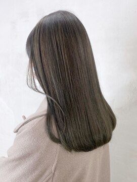 アイティー バイ アルバム 浦和店(IT by ALBUM) オリーブグレー_外ハネボブセクションカラー_ba380682