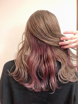 グラードヘアー(Grado hair) ダブルカラーピンクインナー