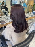 こっくり深みラベンダーグレーブリーチなしダブルカラー