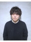 刈り上げセンターパートフェザーパーマサーフカールu