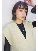 【twi】フルバングくびれ外はねボブ