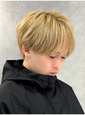 マッシュカラーブリーチメンズメンズカラーツーブロック