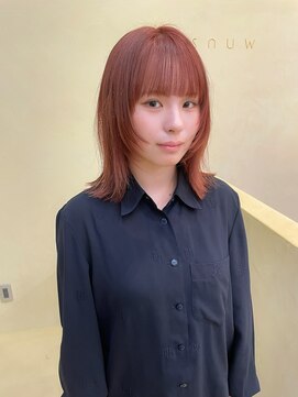 スニュウ(snuw) 【snuw mina】オレンジブラウン/レイヤーカット