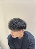 カルマパーマ/ベリーショート/ダークアッシュ/ニュアンスパーマ