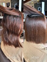 フォルテ 横浜店(FORTE) ニュアンスカラーグレーベージュレイヤーカットオリーブベージュ