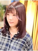 ラベンダーアッシュ！ミディアムレイヤースタイル！