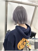 シルバーカラー/シルバーグレージュ/韓国ヘア/レイヤーカット