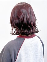 say.ree ボブ 巻き髪 ピンクラベンダー 切りっぱなしボブ 表参道