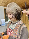 #ダブルカラー#ケアブリーチ#ハイトーン#ミルクティーベージュ