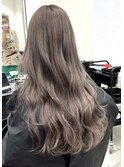 クラゲヘア前下がりボブミルクティーグレージュバレイヤージュ