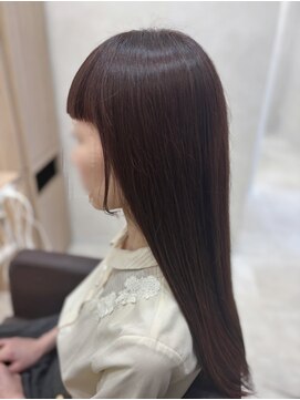 クシュ 本川越店(kusyu...) 《艶の秋色パープルカラー×ストレートロング》