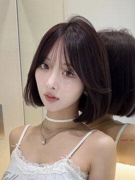 ロンドブルーム 天神大名店(Lond Bloom) ミディアムヘア韓国ボブタッセルボブレイヤーボブデザインカラー