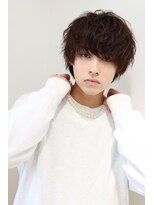 ルーシー 川越(LUCEY)&nbsp;センターパートフェザーパーマシャドウパーマメンズパーマ